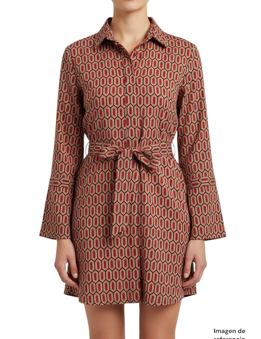 Vestido Estampado Geométrico BANANA REPUBLIC