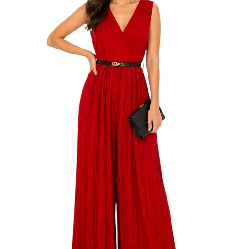 Enterizo Rojo Plisado BOLD & CHIC
