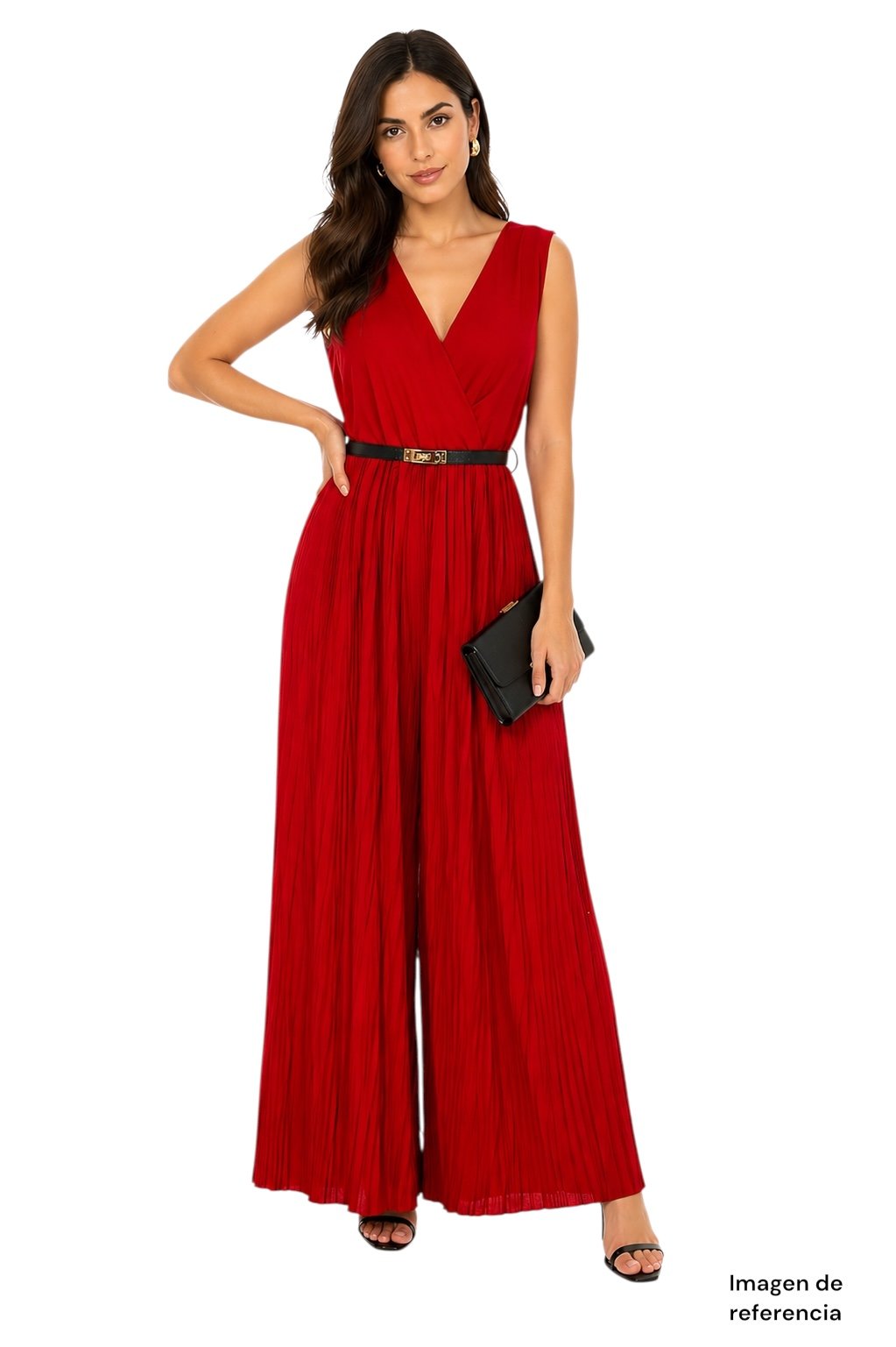 Enterizo Rojo Plisado BOLD & CHIC