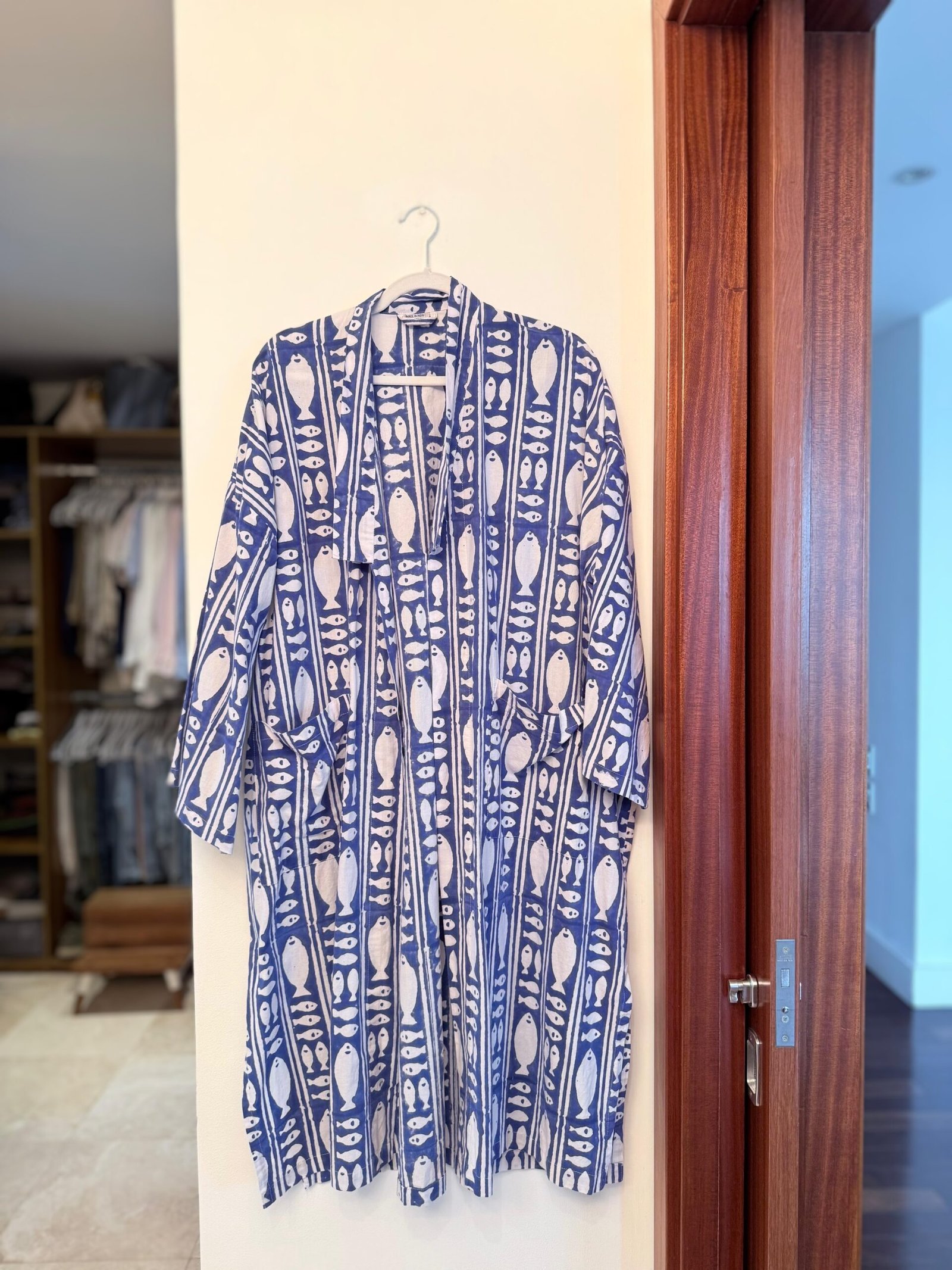 Kimono Ligero Estampado Marino - Imagen 2