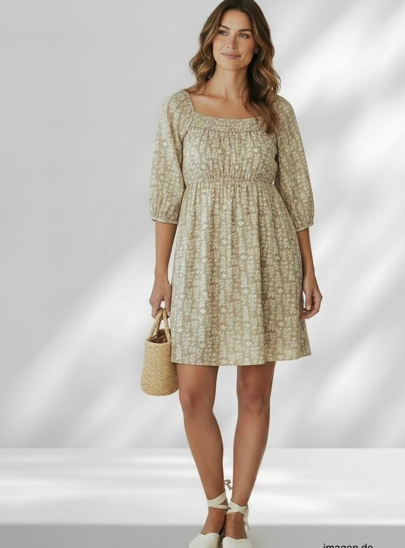 Vestido Floral Beige OLD NAVY