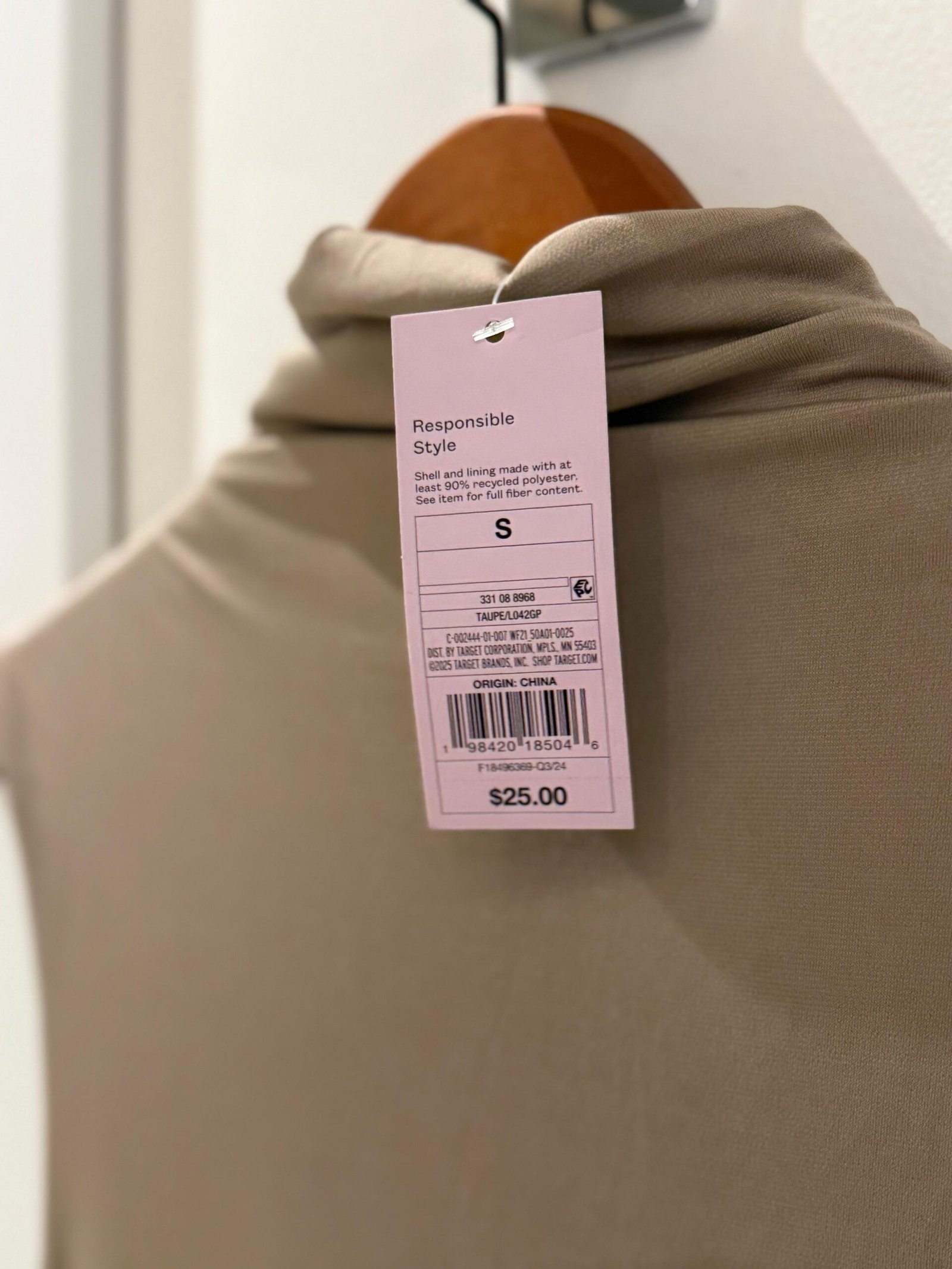 Vestido Beige Cuello Alto - Imagen 3