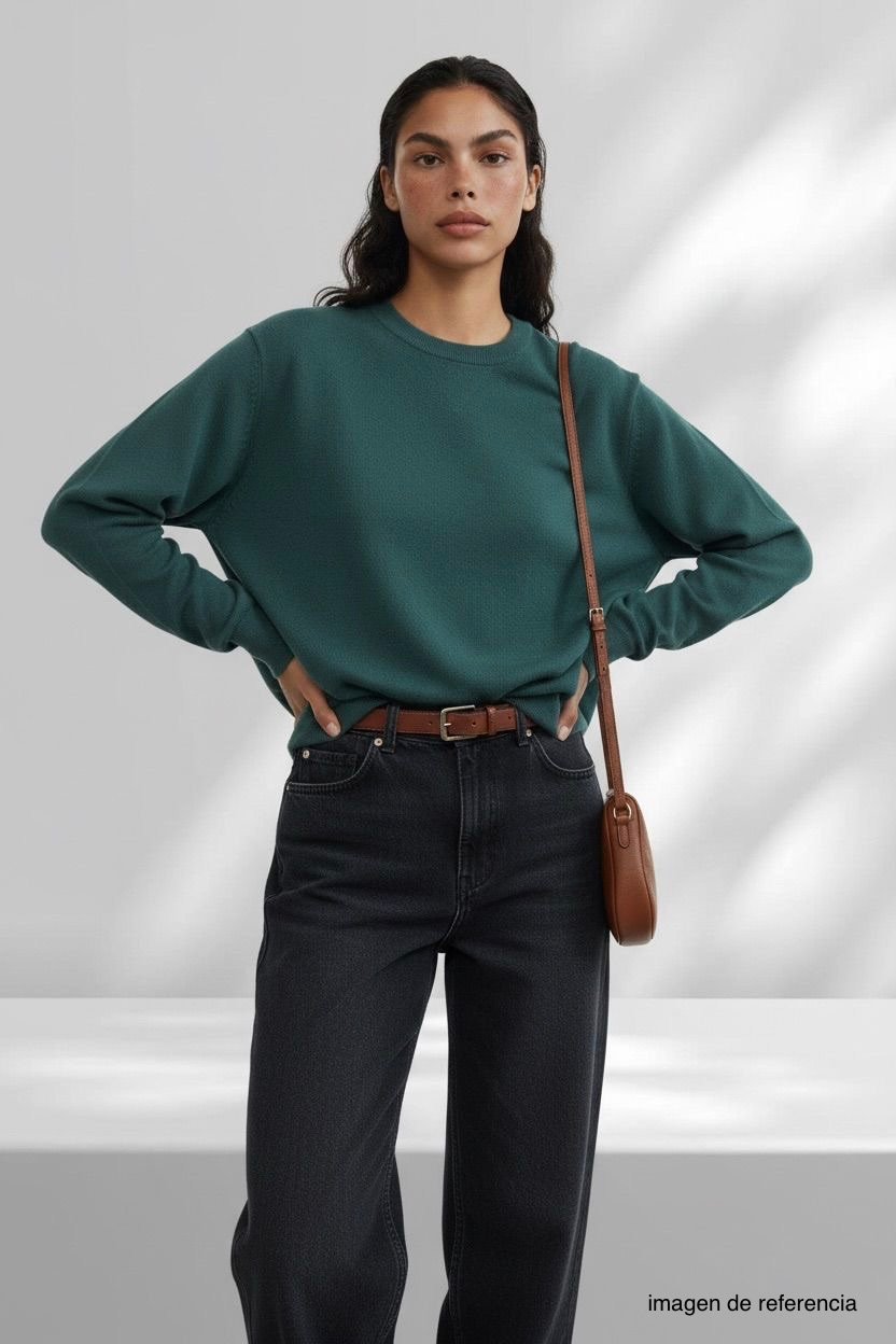 Suéter básico verde CALVIN KLEIN