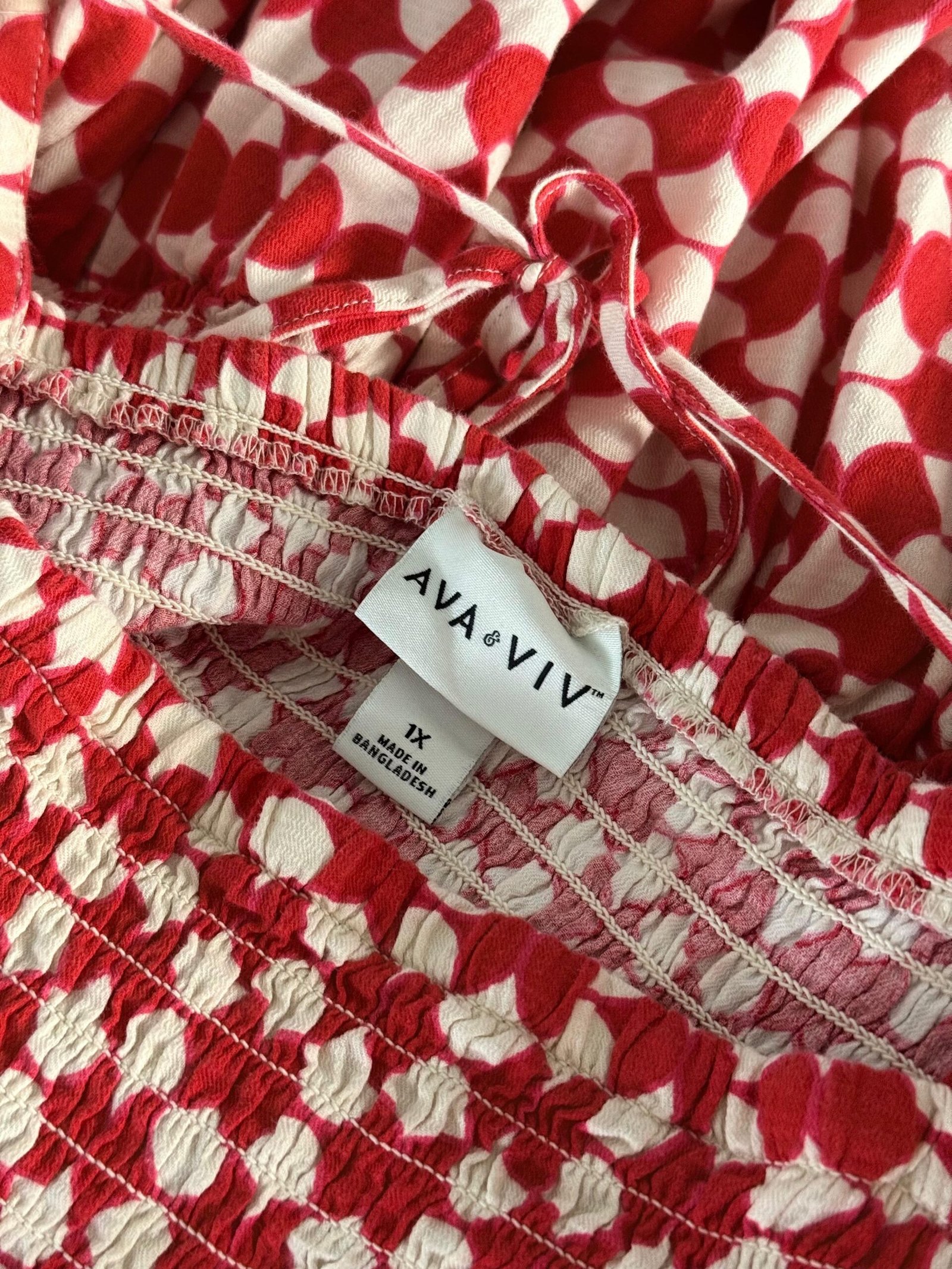 Vestido Estampado Rojo AVA & VIV - Imagen 4