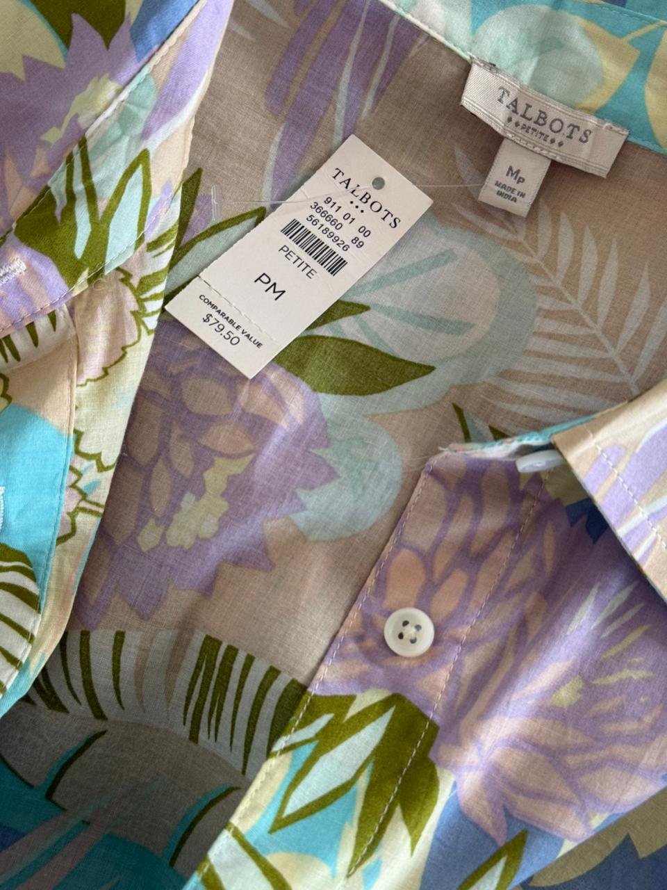 Blusa Tropical Estampada TALBOTS PETITE - Imagen 4