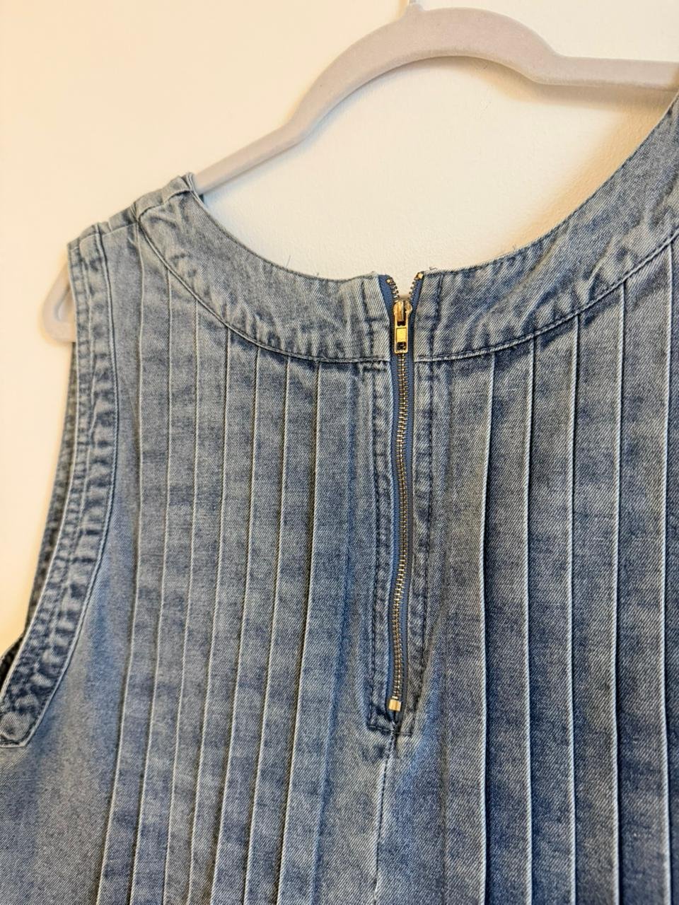 Enterizo corto denim con lazo frontal - Imagen 5