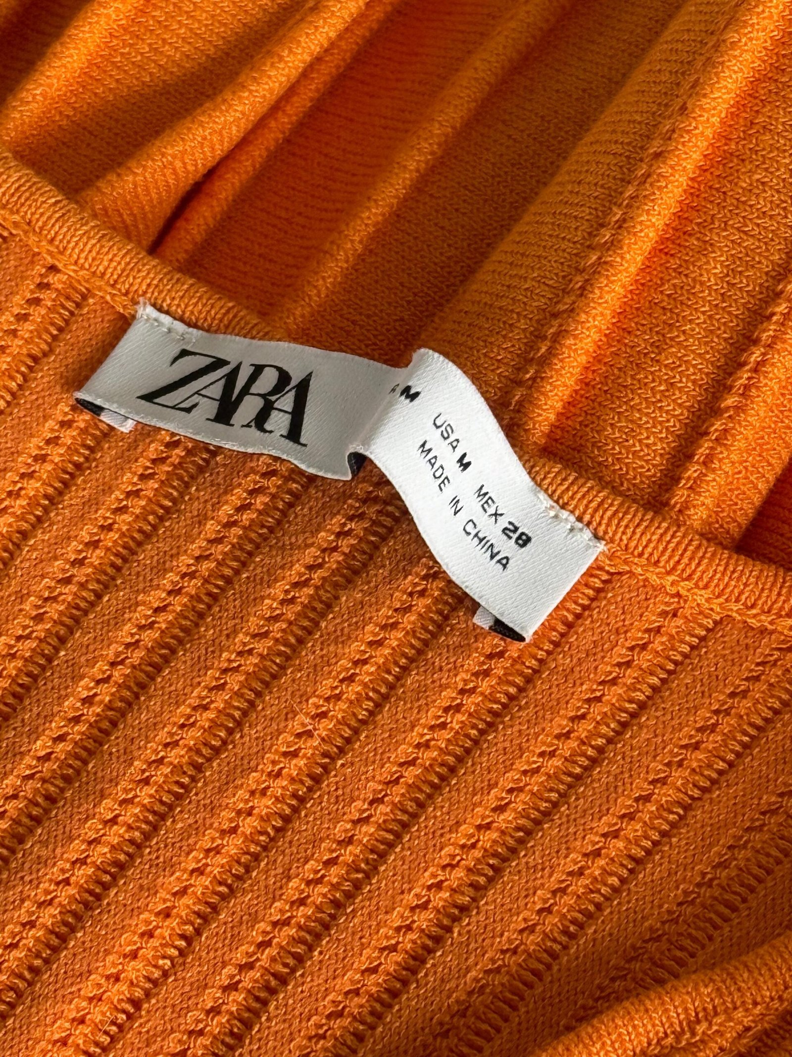 Vestido Midi Naranja ZARA - Imagen 4