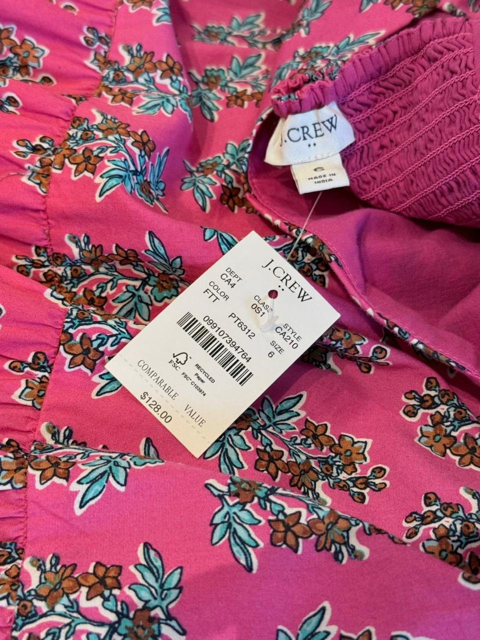 Vestido Floral Rosa J.CREW - Imagen 3