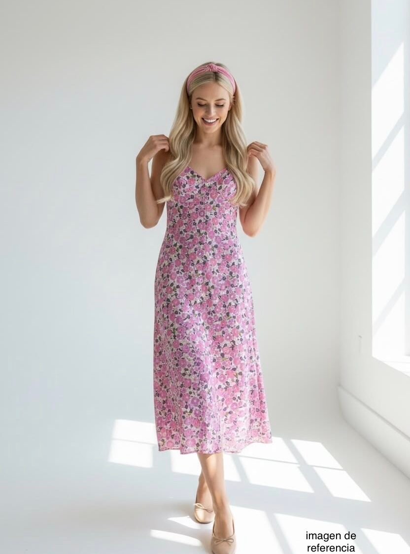 Vestido midi floral  EXPRESS