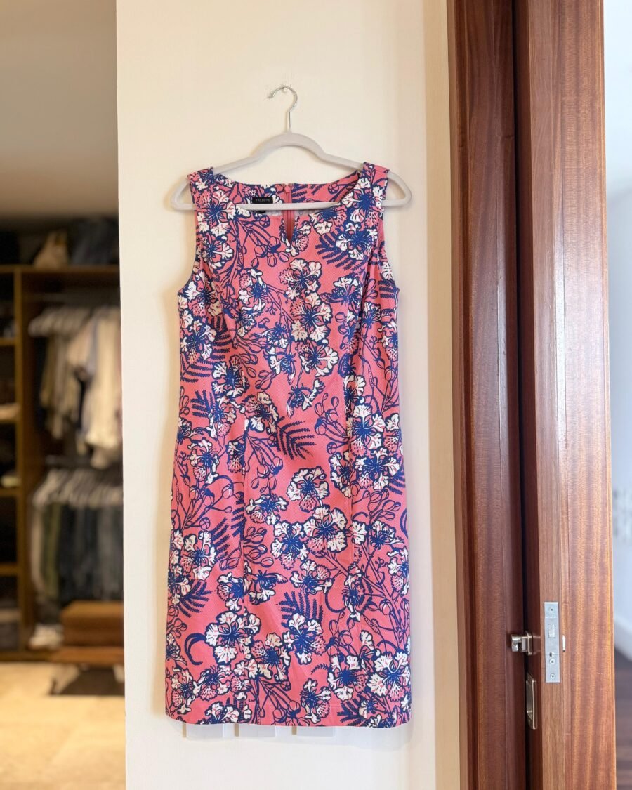 Vestido floral rosa coral TALBOTS