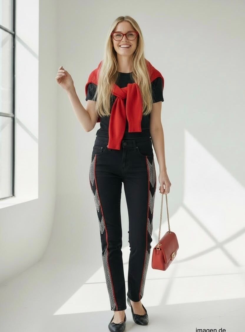 Pantalón Negro Diseño Lateral RAG & BONE