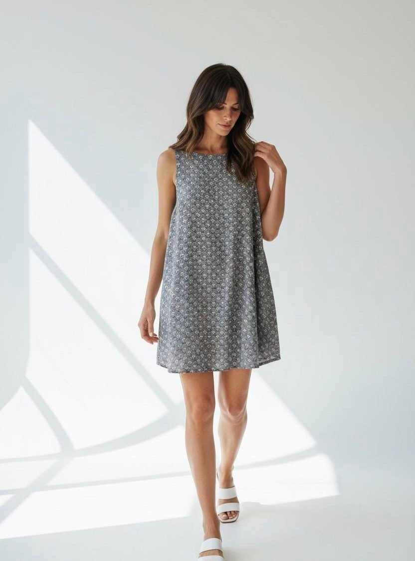 Vestido Estampado Geométrico H&M
