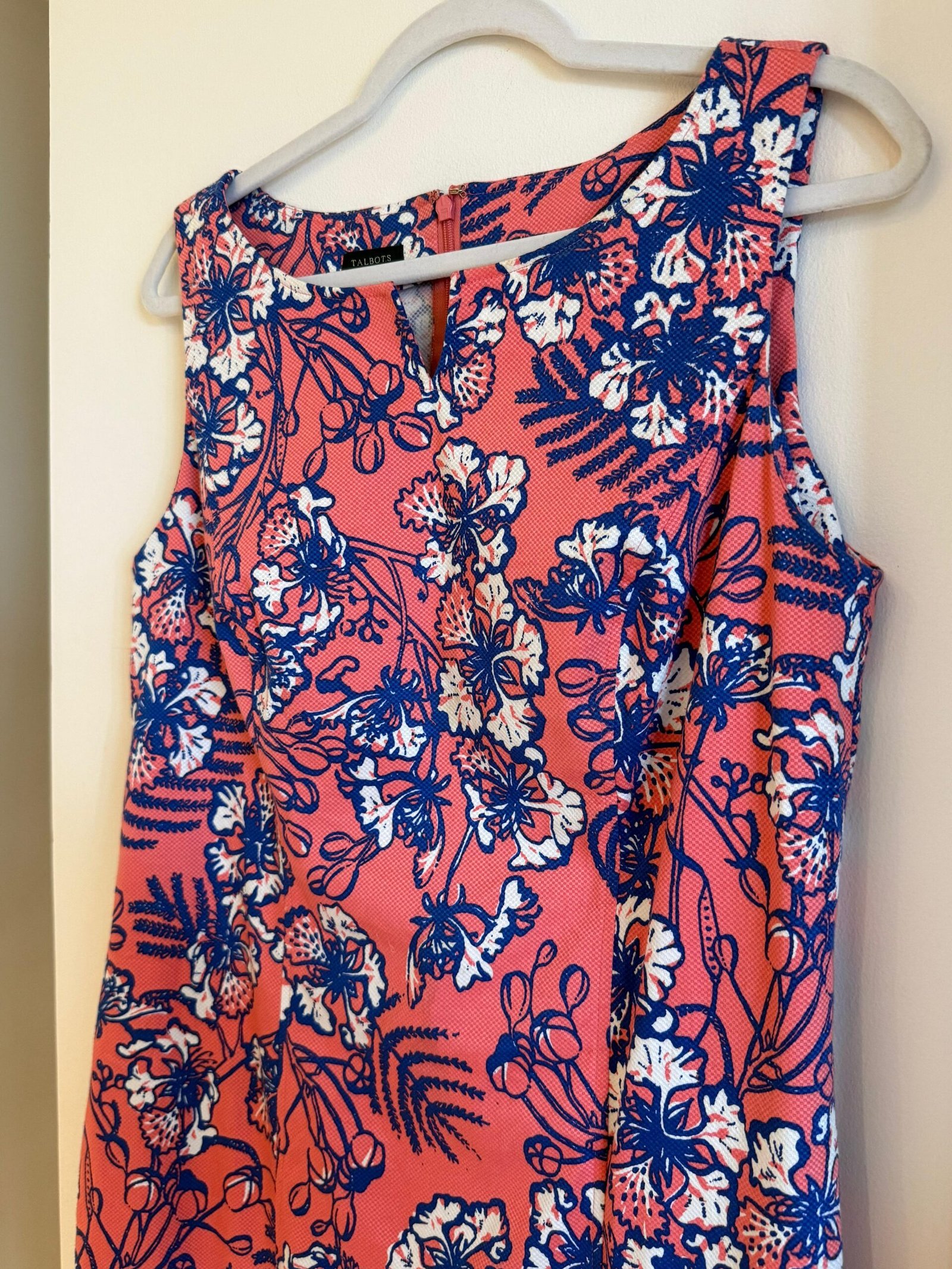 Vestido floral rosa coral TALBOTS - Imagen 3