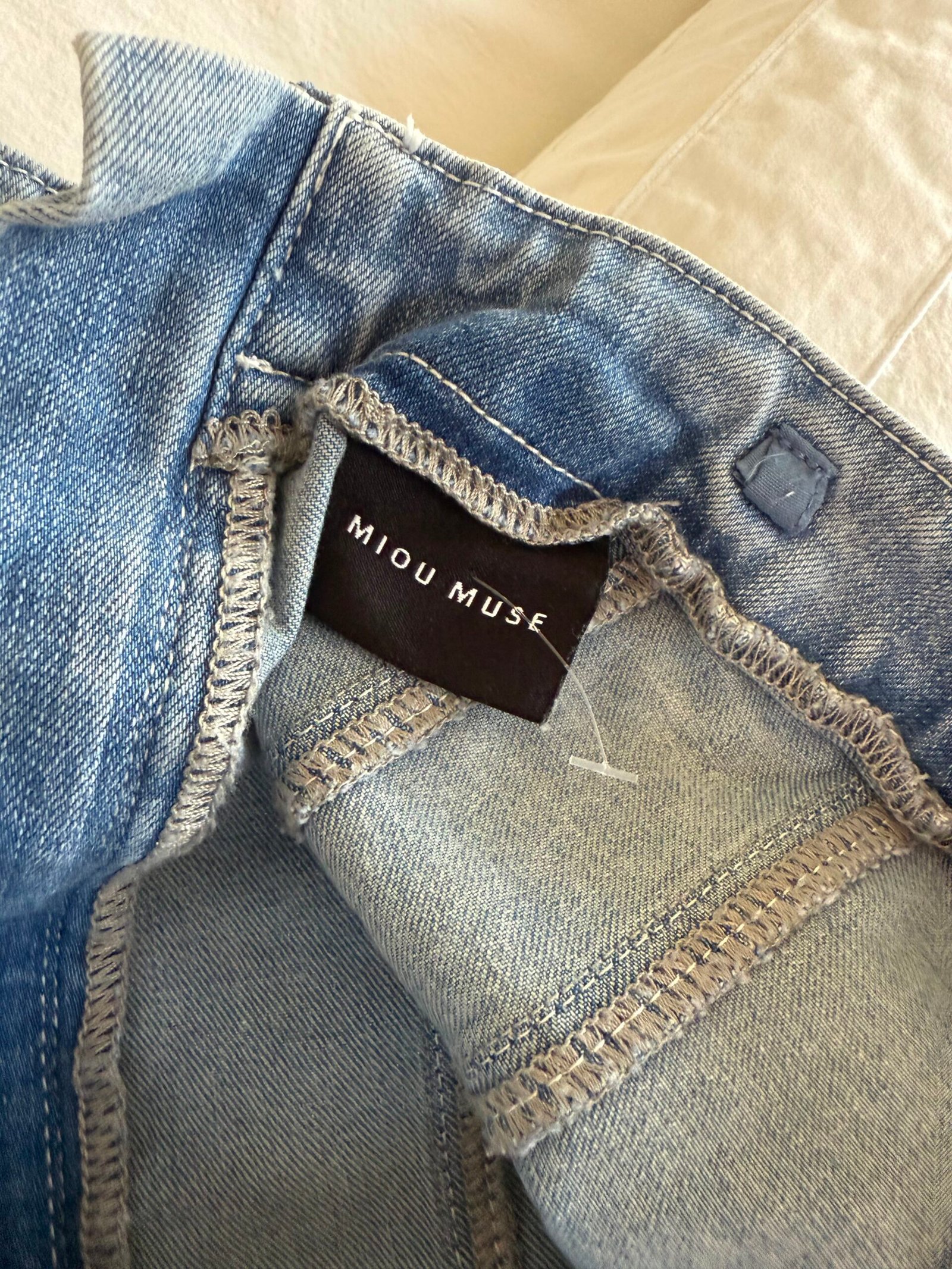 Vestido Strapless Denim MIOU MUSE - Imagen 6