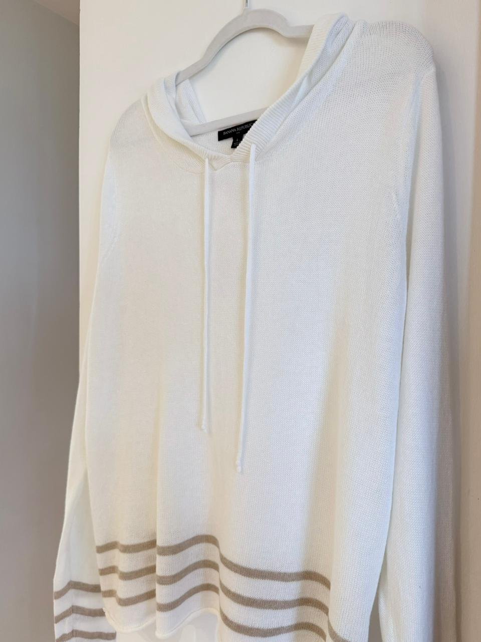 Suéter con Capucha Blanco BANANA REPUBLIC - Imagen 3