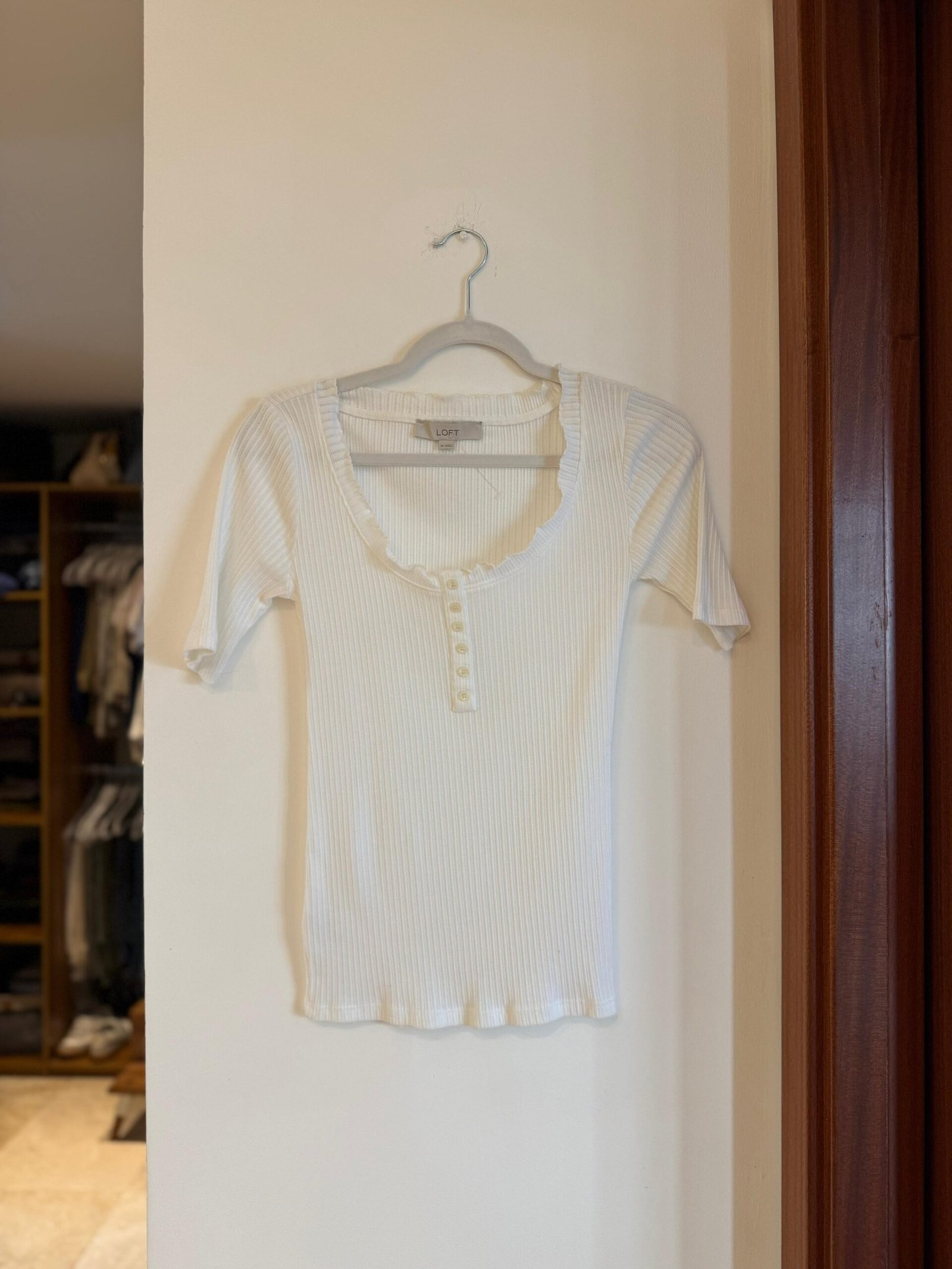 Blusa Tejida Blanca LOFT - Imagen 3