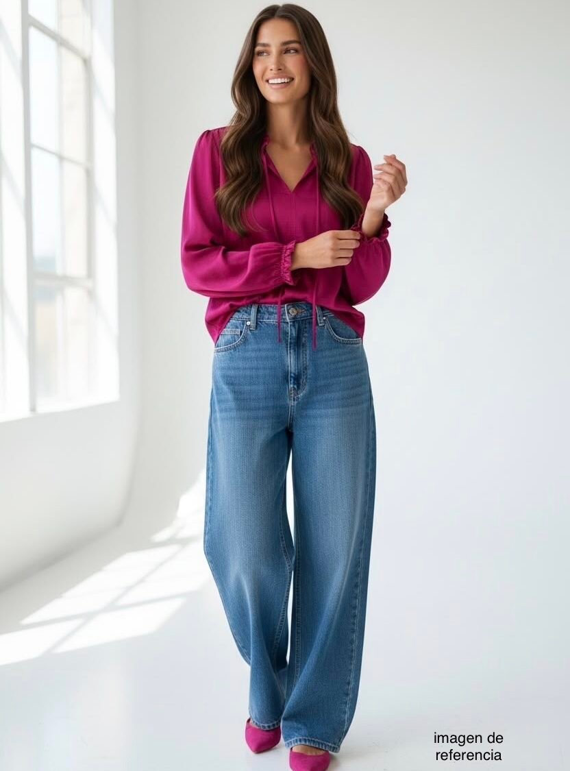 Blusa Satinada Fucsia LOFT