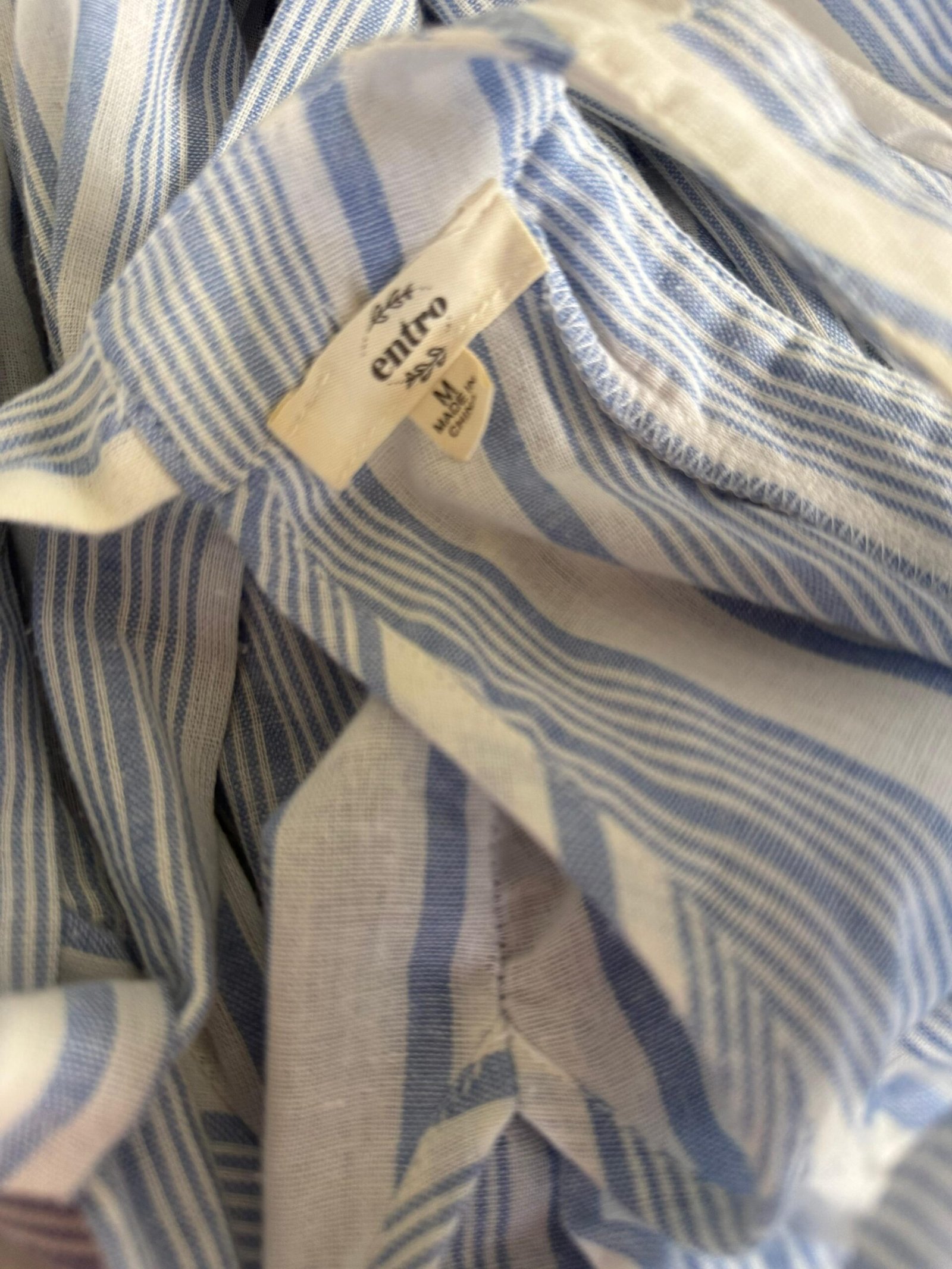 Blusa Rayas Azul Claro ENTRO - Imagen 3